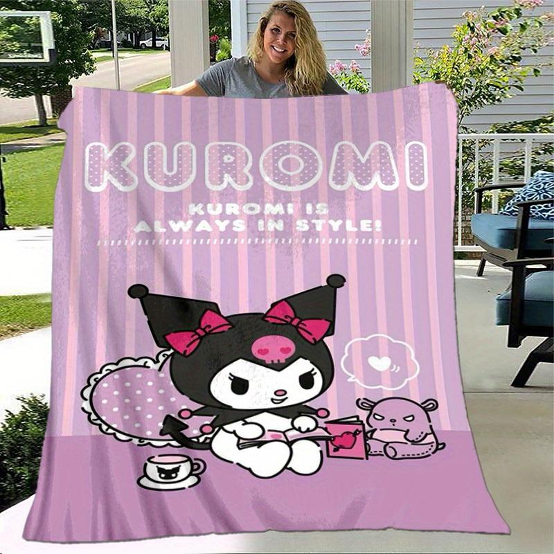 1pc. Kuromi Cute Cartoon Character Soft Warm Blanket for Home Office Outdoor Gift All Seasons