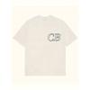T-shirt da uomo a girocollo, vestibilità larga, peso elevato, con un logo CB di forte impatto - Adatta sia per occasioni casual che formali, Minimalista, Bianco e Nero