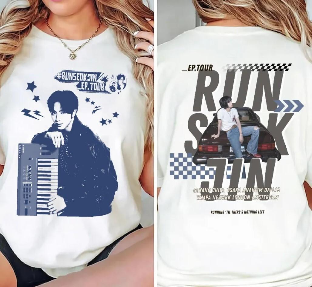 Jin Runseokjin Tour Shirt Kpop Merch I Purple You Borahae BTS Army Gift S-4XL S