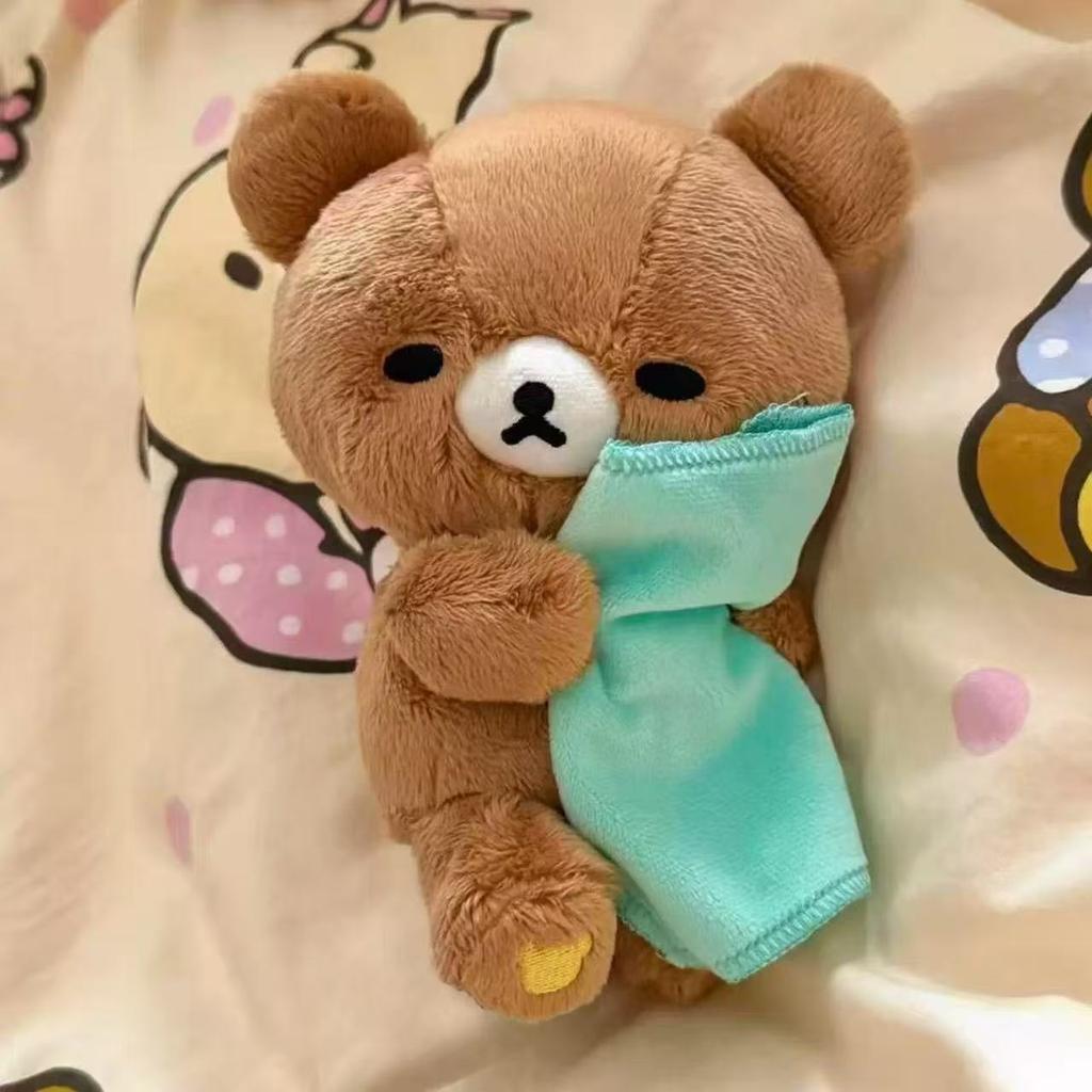 Kawaii Schläfriger Bär Plüschtier Niedliches Spielzeug Gute Nacht Serie Puppe Mit Handtuch Ultra Weiches Kuschelkissen Für Kinder Schlafzimmer Dekoration