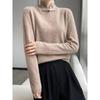 Chinese Retro Knitted High-Neck Cashmere Wool Sweater with Frog Buttons for Women