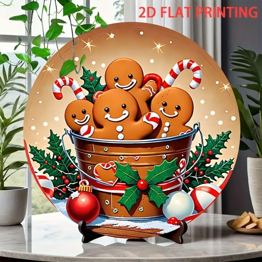 Vintage Metal Sign Blue Deer Merry Christmas Retro Tin Plate Wall Decor Home Holiday Gift 20 Cm