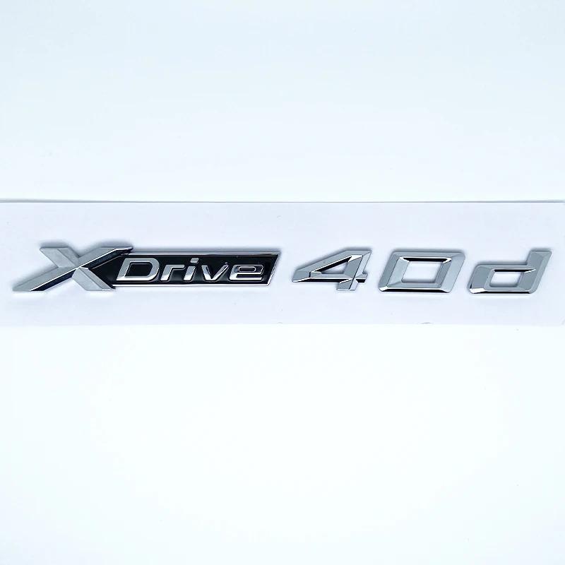 Car Emblem Sticker 3D ABS Glossy Black Silver XDrive 40i 40d 45i 45d 48i 48d For BMW X1 X2 X3 X4 X5 X6 X7 GT