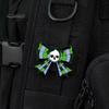 Halloween Costume Pin Brooch Pin, Enamel Skull Bow Design Brooch, Style Snap-On Cool Accessory Badge for Backpacks Collars Hats Holiday Decoration