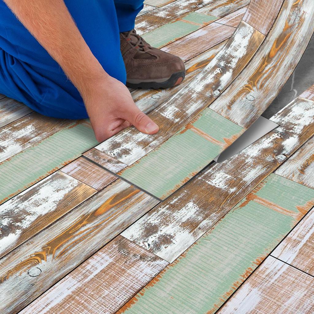 Mattierte PVC Holzmaserung Wasserdichte Bodenaufkleber - Schmutzabweisend für Küchen- & Schlafzimmerrenovierungen