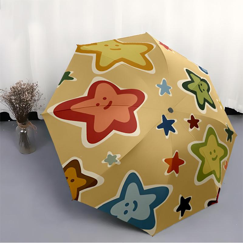 1pc Starry Sky Fashionable Automatic Opening/Closing Folding Umbrella with 8 Bones, Windproof Portable, Daily Use158