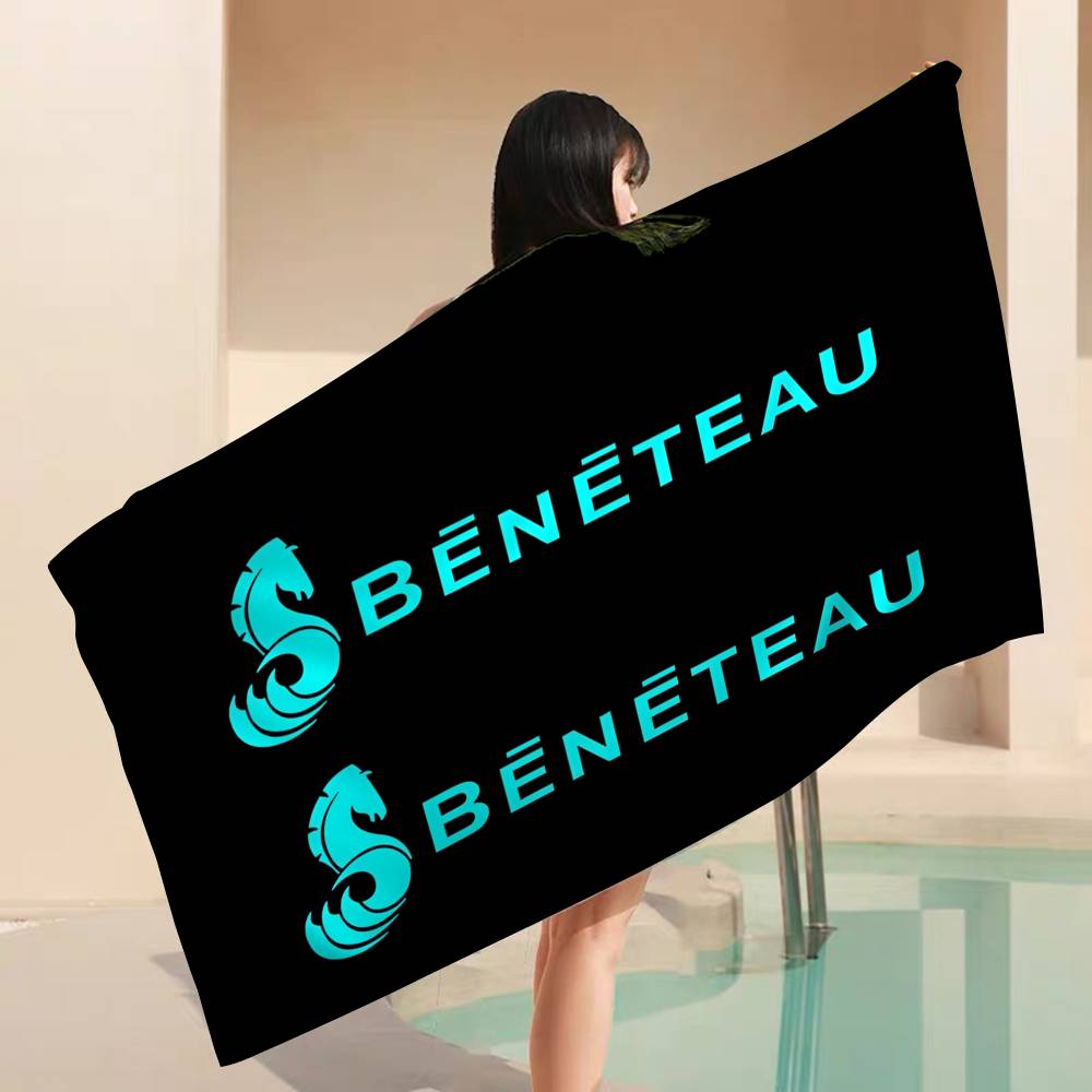 B-BENETEAU Logo Beach Towel Colorful Bath Towels For Girl Microfiber Quick Dry Custom Sand Free Beach Yoga Spa Gym Pool