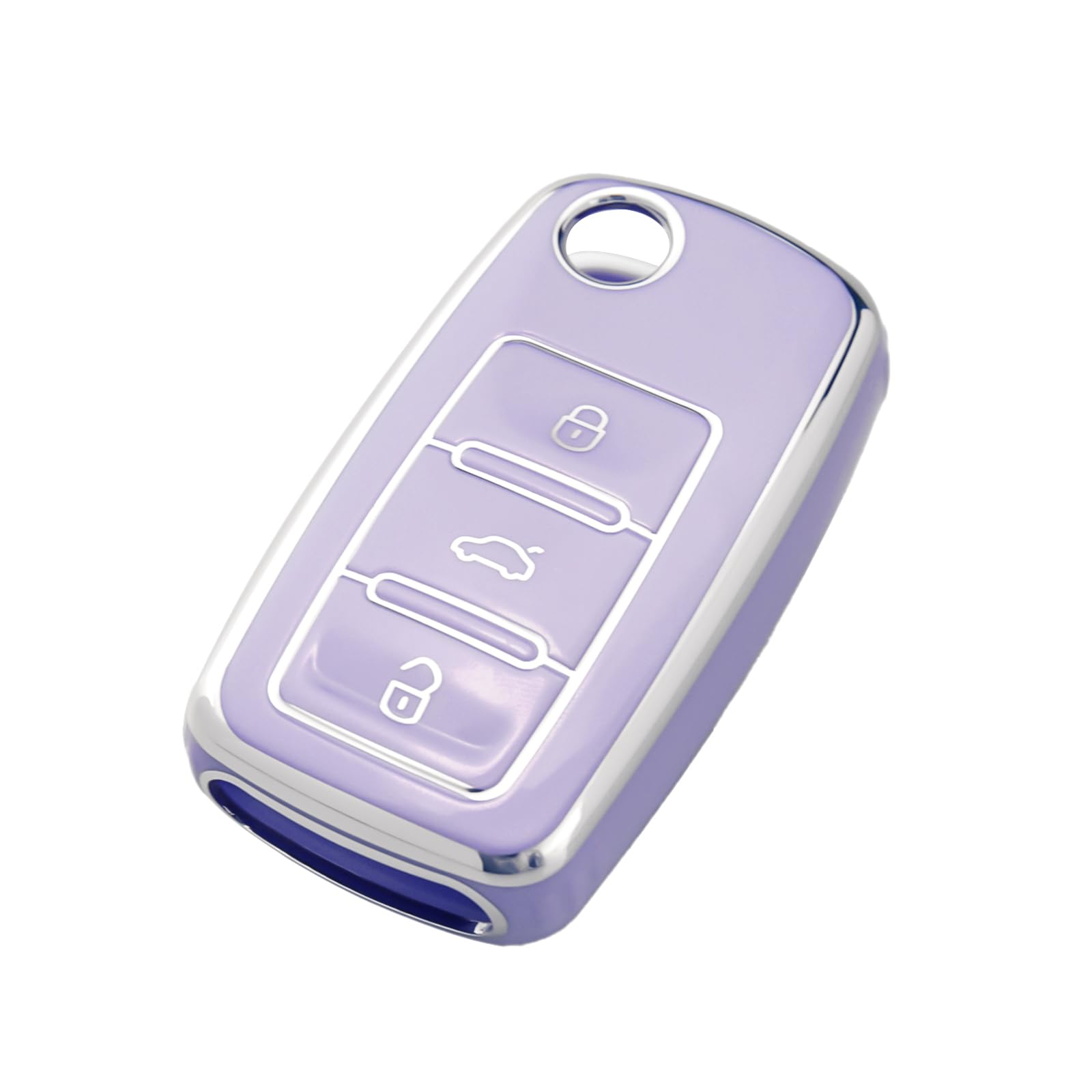 

Умный чехол для ключа OFFCURVE для Volkswagen, Чехол для ключа, Ударопрочный, Устойчивый к царапинам, Брелок для ключей, Стильный, Хорошо к серебряный