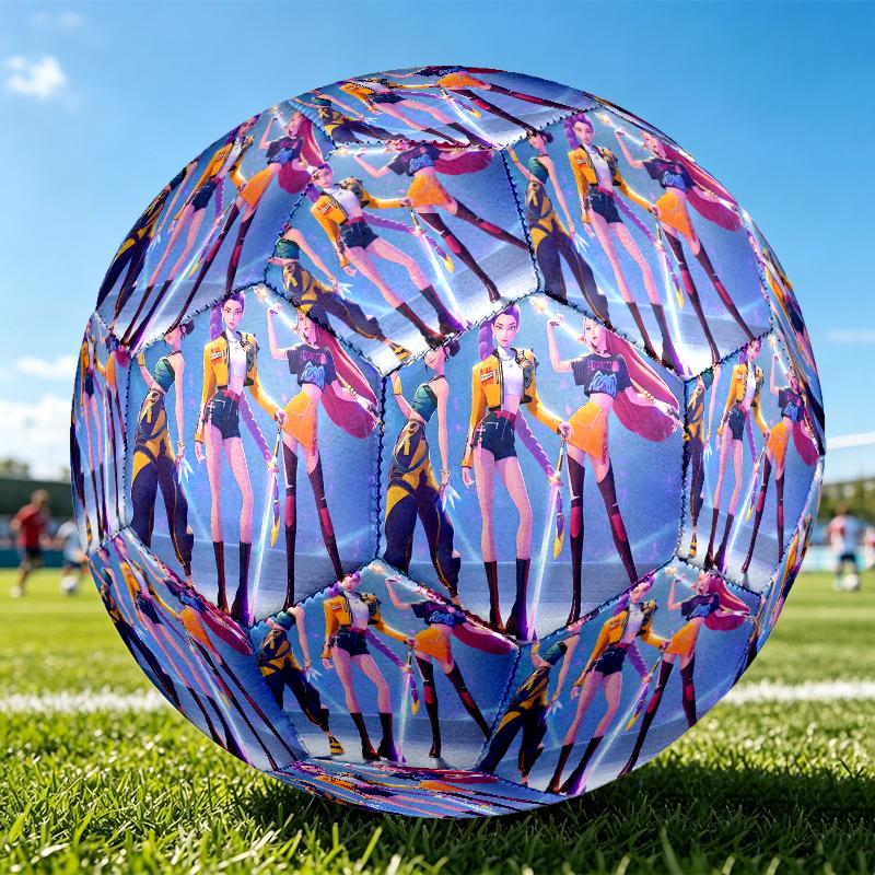 1pc Standard Football Size 5, Soccer Balls, Kpop Pattern Soccer Ball, Machine Stitched, Ball for Training & Outdoor Match