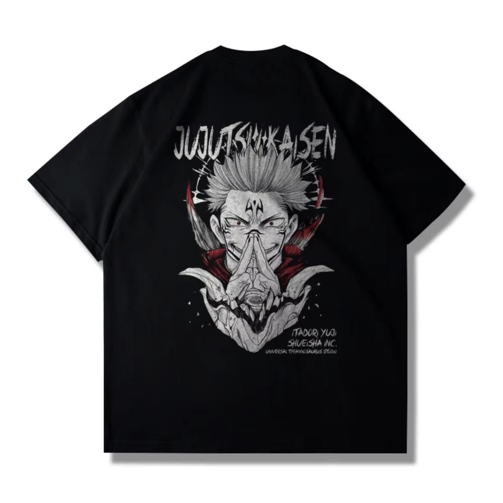 Pánské tričko Jujutsu Kaisen s japonským anime unisex bavlněné grafické potisky nadměrné velikosti s krátkým rukávem streetwear léto volné sportovní