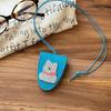 Retro Leopard Eyeglasses Storage Bag Pendant Hanging Neck Glasses Clip Pendant Durable Glasses Clip Simple Hanging Neck Pouch