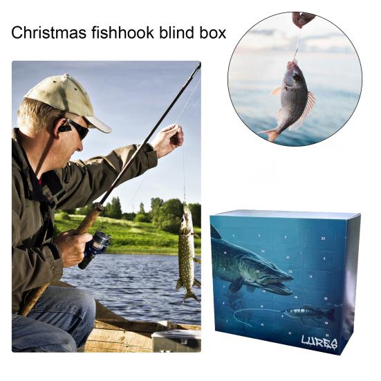 Fishing Lure Advent Calendar 2024 Fishing Christmas Countdown Calendar 24 Days Fishing Lure Vánoční dárky pro rybáře Muži Chlapci
