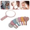 Strass-Kosmetik-Handspiegel Runde Quadratische Herzform Handspiegel Niedlicher Make-up-Spiegel