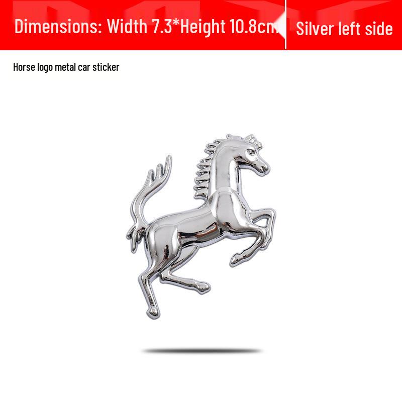 3D Metall Autoaufkleber & Pferdeaufkleber für Karosserie, Seiten und Heck