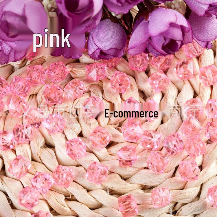 14mm Four-Sided Acrylic Square Beads for DIY Tissue Box Crafting