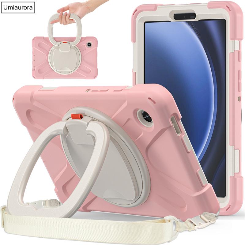 For Samsung Tab A7 A8 A9 A11 Plus SM-X230 X210 X200 T220 S6 Lite 10.4" Shockproof Tablet Case Pull Ring Stand Strap Rugged Funda