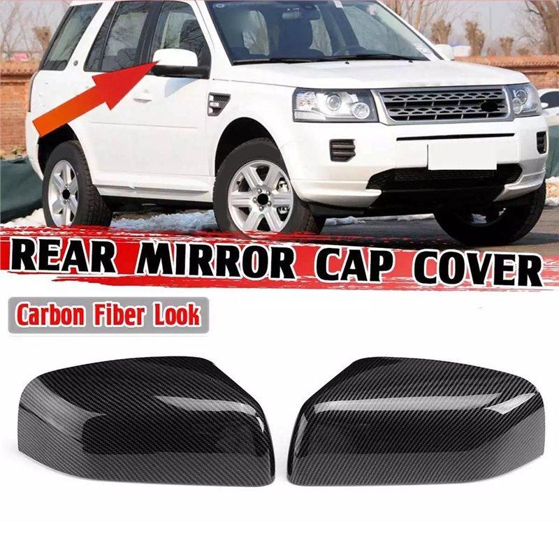 Carbon Look Rearview Mirror Cover Side Mirror Caps For Land Rover Discovery 4 Freelander 2 Range Rover Sport 2010-2016