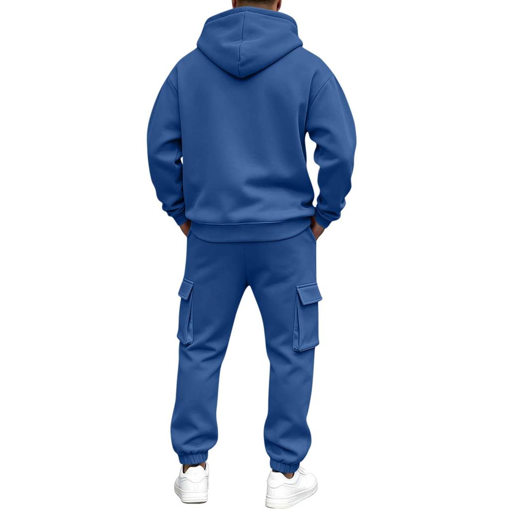 Men's Hooded Sweatshirt Set for Casual Street