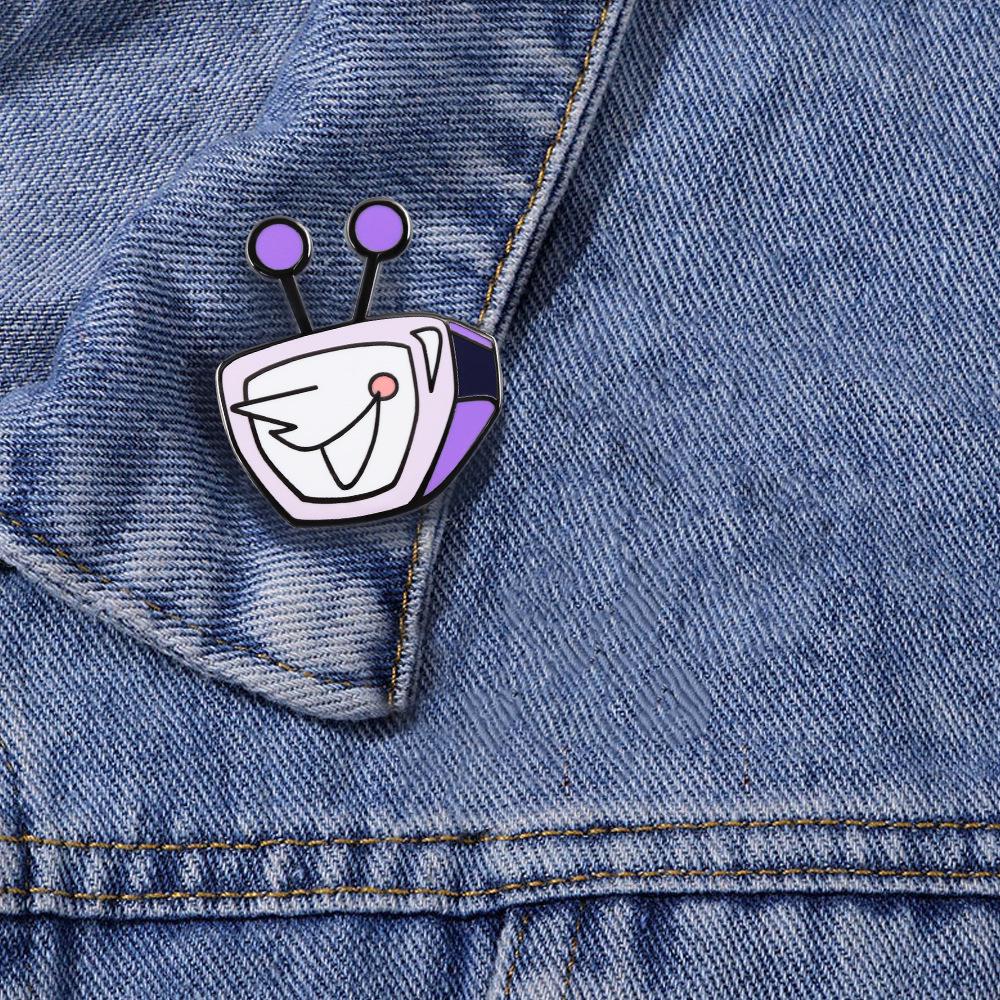 Cartoon TV Badge: Cute Rune Brooch & Game Pin for Backpack or Clothes