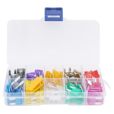 121pcs Blade Fuse Assortment Set 2  3  5  7.5  10  15  20  25  30  35 AMP with Fuse Clip
