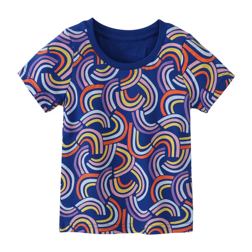 Summer girls short-sleeved cartoon children s clothing T-shirt children s T-shirt European and American style summer children s T-shirt 100