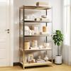 Day and Night - Day and Night Storage Shelving 5 Levels Plywood and Silver Steel