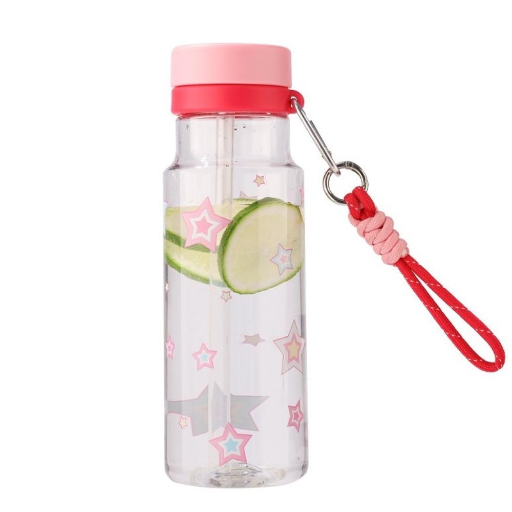 Transparent Plastic Water Bottle Leak-Proof Cold Drink Cup Juice Cup Portable Sports Kettle  School