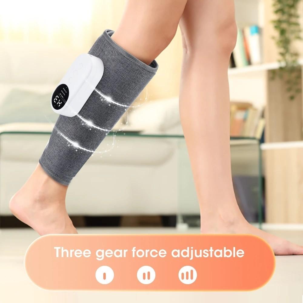 Charging Calf Air Compression Massager Thigh And Knee 360° All-Round Massage Device Gray Electric Leg Massager