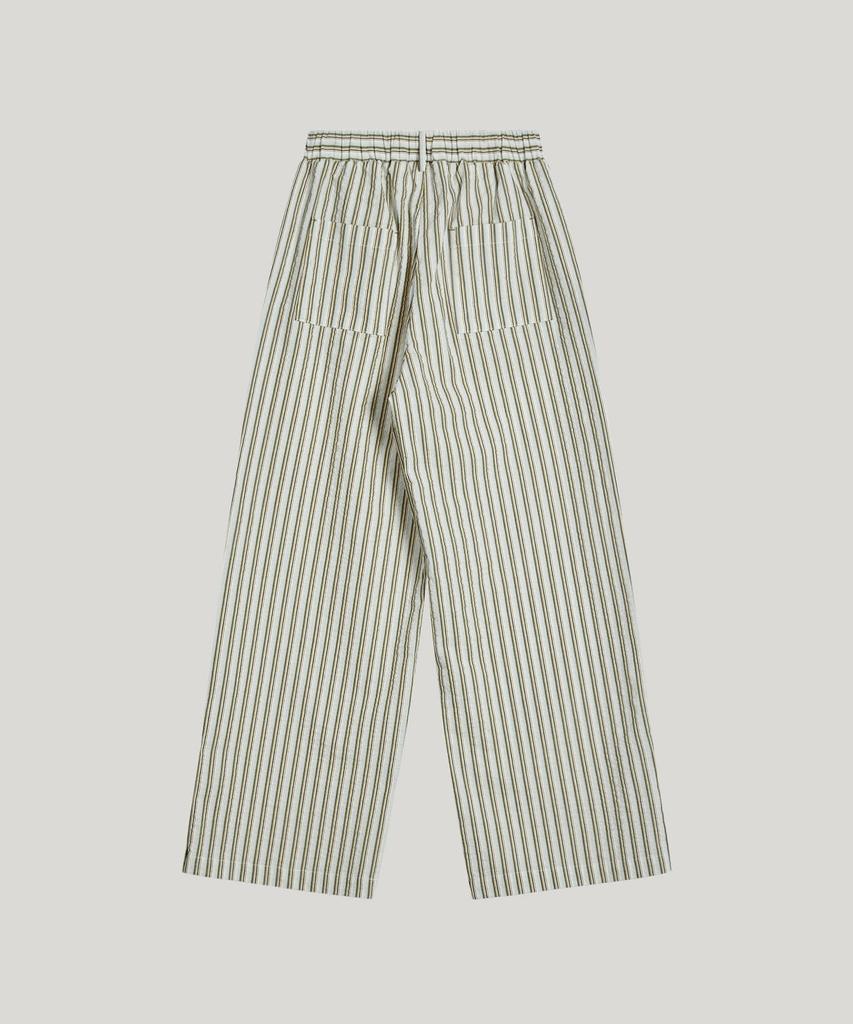 Poeteuseoul Seersucker Stripe Wide Pants_Ivory/Kaki