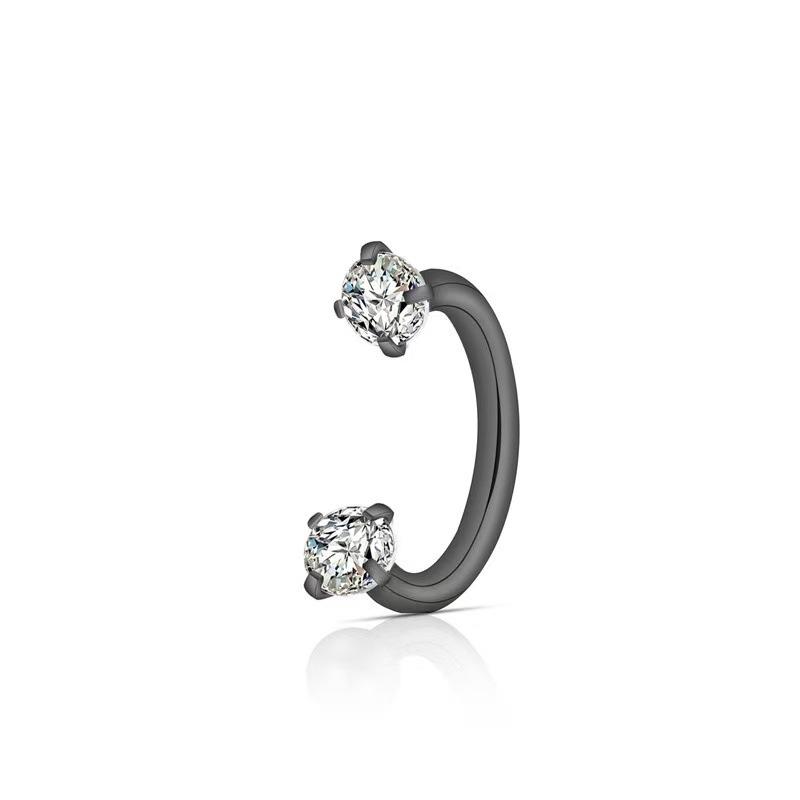 Horseshoe Nose Rings Stainless Steel Rianbow Cz  Nose Stud Lip Eyebrow Helix Ear Piercing Body Jewelry