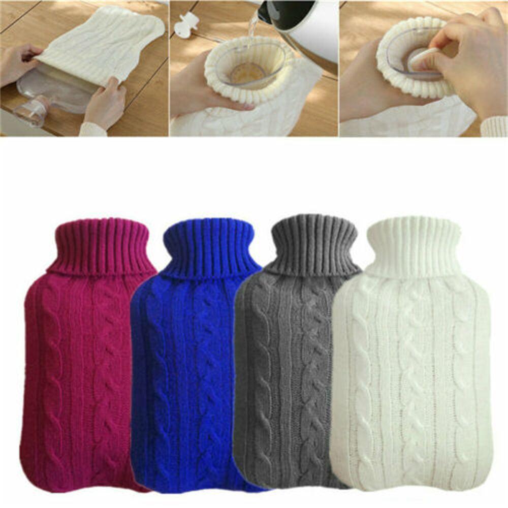 Faux Fur Natural Rubber Hot Water Bottle Cover Water-filled Bag Fleece Knitted Cover Hand Warmer