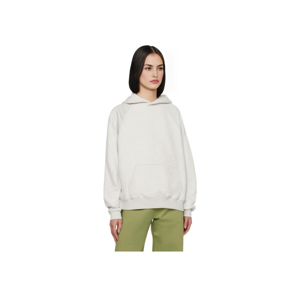 Fear of God Essentials SS21 Fleece-Lined Plain Pullover Hoodie Unisex Tops Light-Heather-Oatmeal FOG-SS21-593