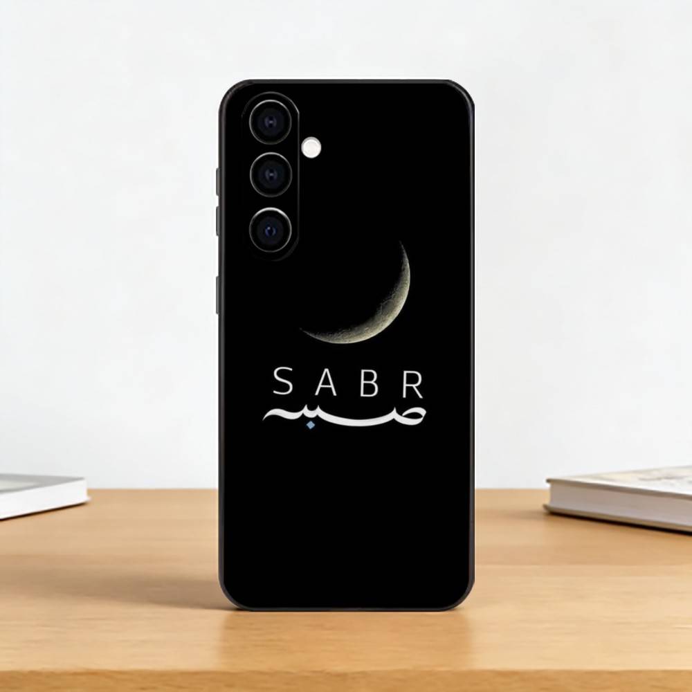 Koran-Sabr Islam Geduld Handyhülle Für Samsung Galaxy A73,A72,A71,A70,A53,A52,A51,Andere Weiche Schwarze Hülle
