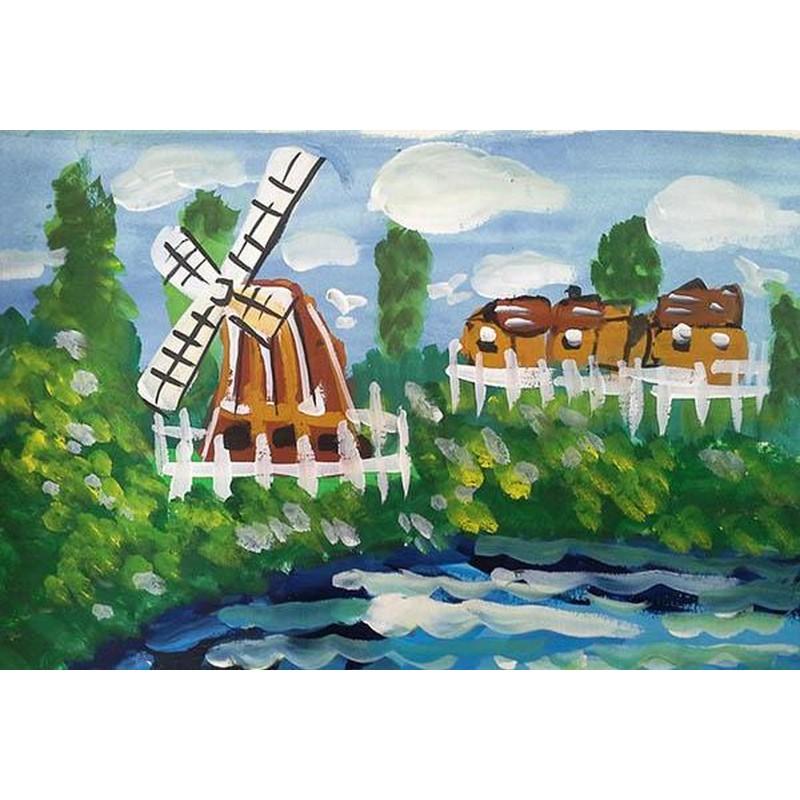 

5D Round Diy Diamond Painting Cross Stitch Kits Diamond Mosaic Embroidery Landscape Animals Mosaic Pattern Decorations For Home 20x15CM