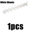 1pcs 4/6/8hooks No Drill Door Behind Hook Storage Wall Hanging Clothes Hanger For Bathroom Kitchen Hanging Towels Accessories