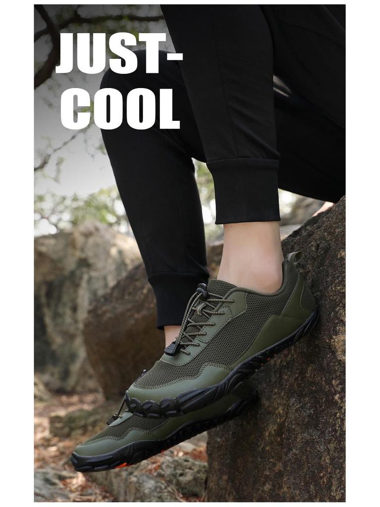 2025 Buty Pięciopalcowe do Wędrówek, Snorklowania i Brodzenia - Lekkie Obuwie Outdoorowe i Plażowe dla Mężczyzn