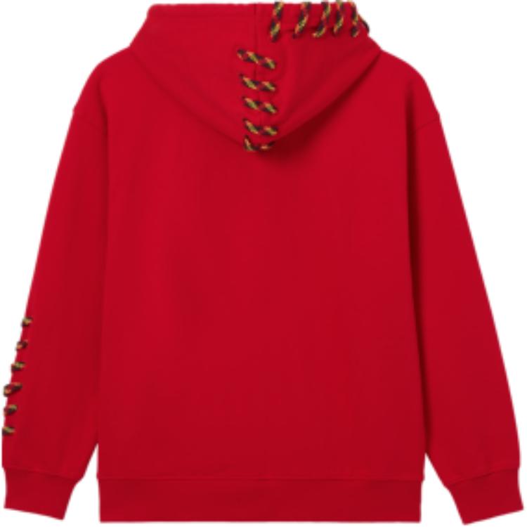 Levis SS25 New Year Limited Edition Casual Loose Drawstring Hooded Jacket Men Jacket Red 003ZM-0000