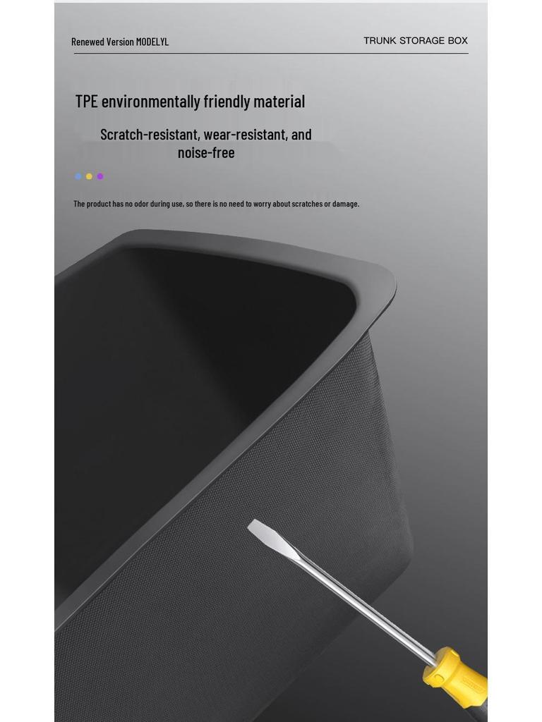 Tesla Model YL Trunk Side Storage Box, 6-Seat TPE Accessories