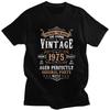 50th Birthday Vintage 1975 Man Myth Legend Tshirts Short Sleeves Leisure T Shirt Custom Years Tshirts Loose Fit 100 Cotton Tee