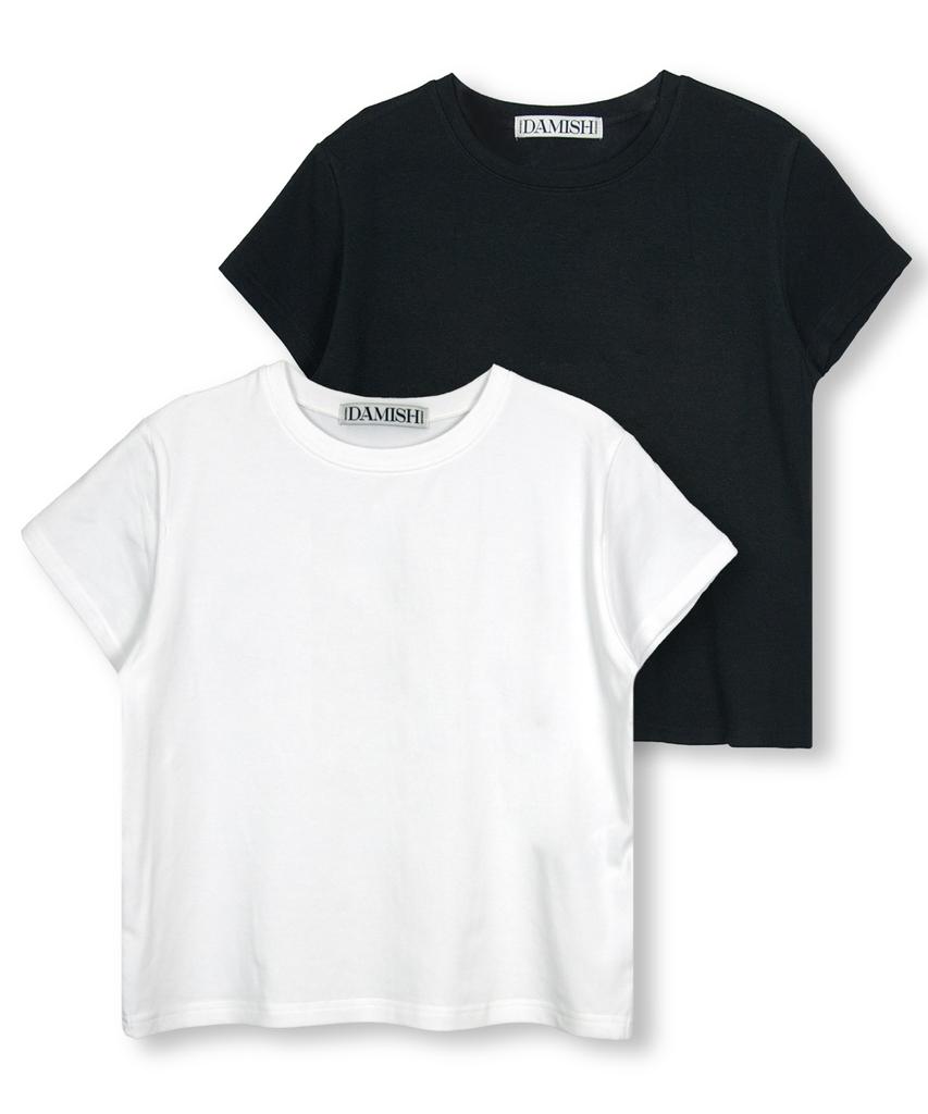 Damiswi Basic Semi Crew Neck T-Shirt_White