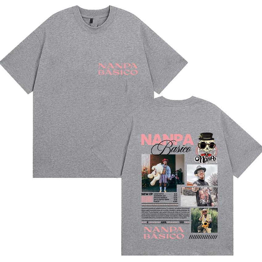 Rapper Nanpa Básico Tour Album Merch T shirts Mens Clothing Hip Hop Gothic Short Sleeve Tshirts Fashion Cotton Streetwear