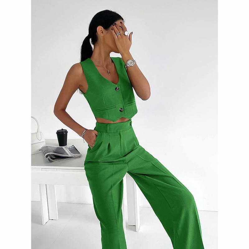 Fashion Casual Vest Suit Women's Blazer Sets