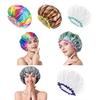 Waterproof Woman Shower Cap Satin Hat Hair Bonnet Bathing SPA Accessories