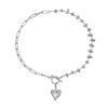 Vintage Inspired Necklace Adjustable Multi Section Heart Charm Collarbone Chain Romantic Jewelry Gift for Women