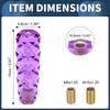 INFINAUTO Car Shift Knob 15cm Universal Automatic and Manual Car Gear Shift Knob with 2 Adapters Acrylic Purple 1 Set