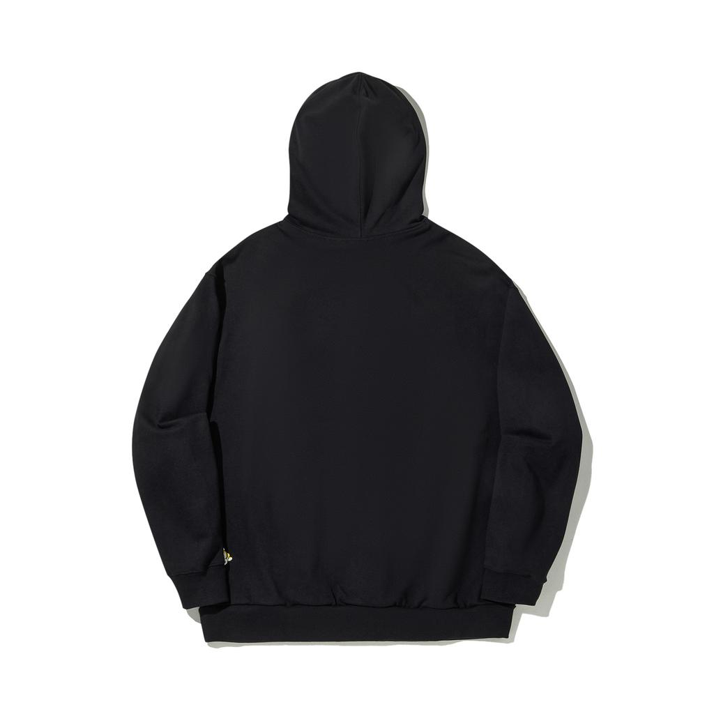 Li Ning Sam Taylor Artist Limited Edition Sports Casual Minimalist Solid Color Printed Hoodie Men Hoodies Black AWDV691-1