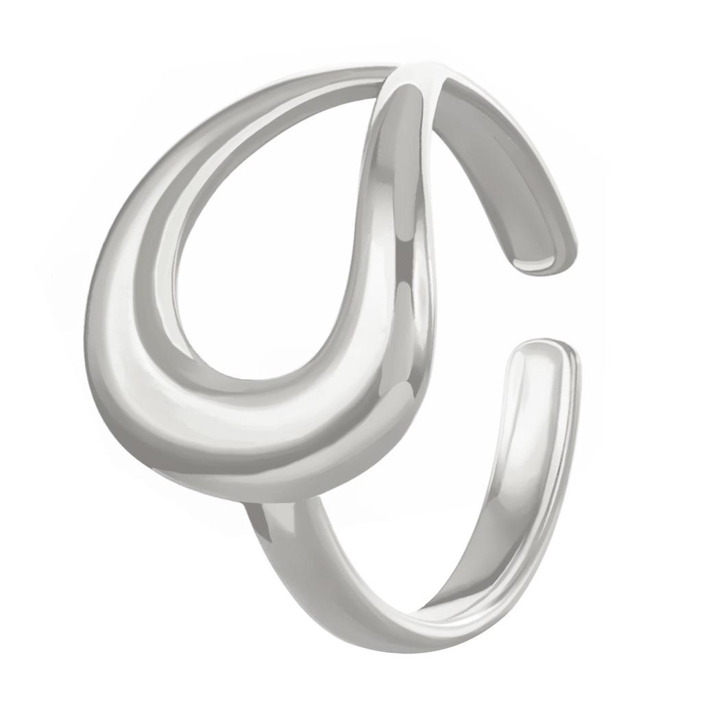 High-End Edelstahl Blumen- & Seestern Offener Ring für Damen
