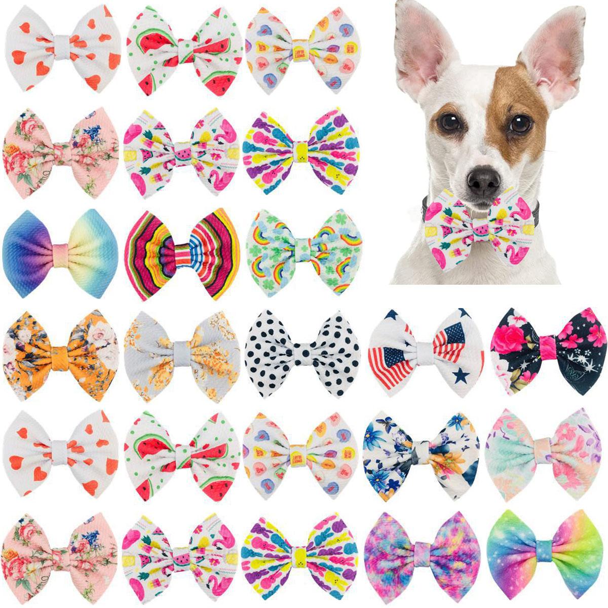 50pcs Dog Accessories Dog Collar Charms Removable Collar Accessories Sliding Dog Bow Tie Small Dog Grooming Accessories 50pcs