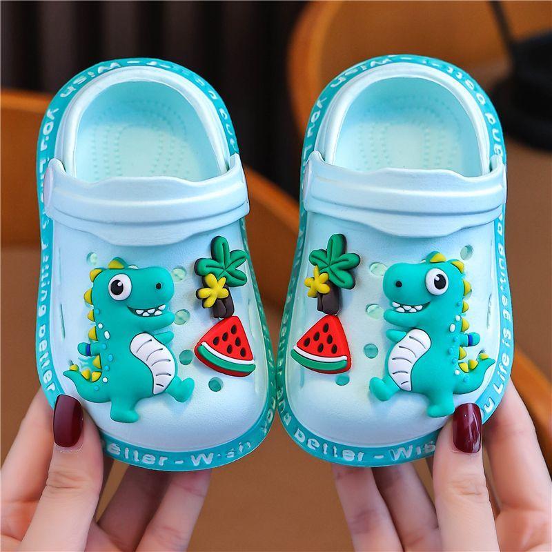 Unisex Kids Cartoon Dinosaur Clogs EVA Breathable Slip-On Sandals for Boys and Girls Indoor and Outdoor Garden Shoes Water Shoes for Beach