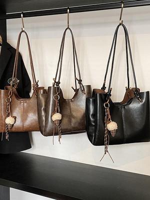 Women's Large Capacity Retro Shoulder Tote - 2025 Spring/Summer Fashion